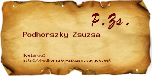Podhorszky Zsuzsa névjegykártya